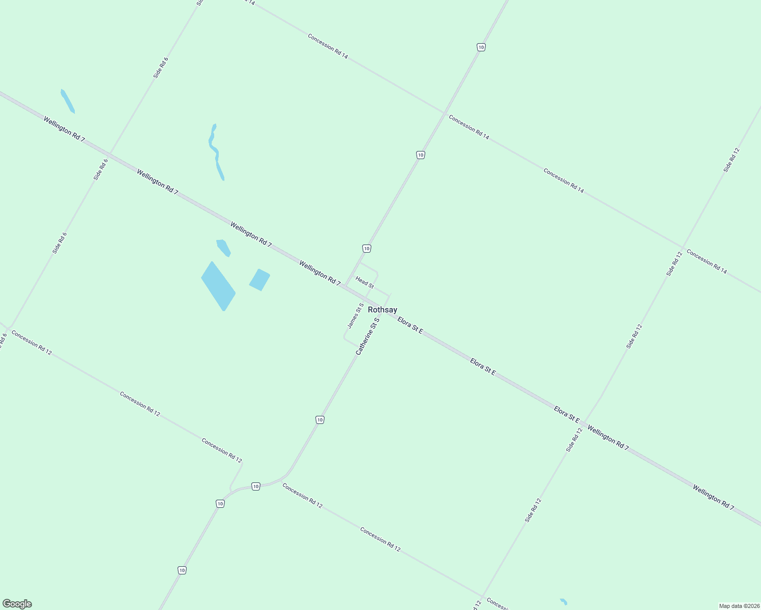 map of restaurants, bars, coffee shops, grocery stores, and more near 160 Elora Street West in Moorefield