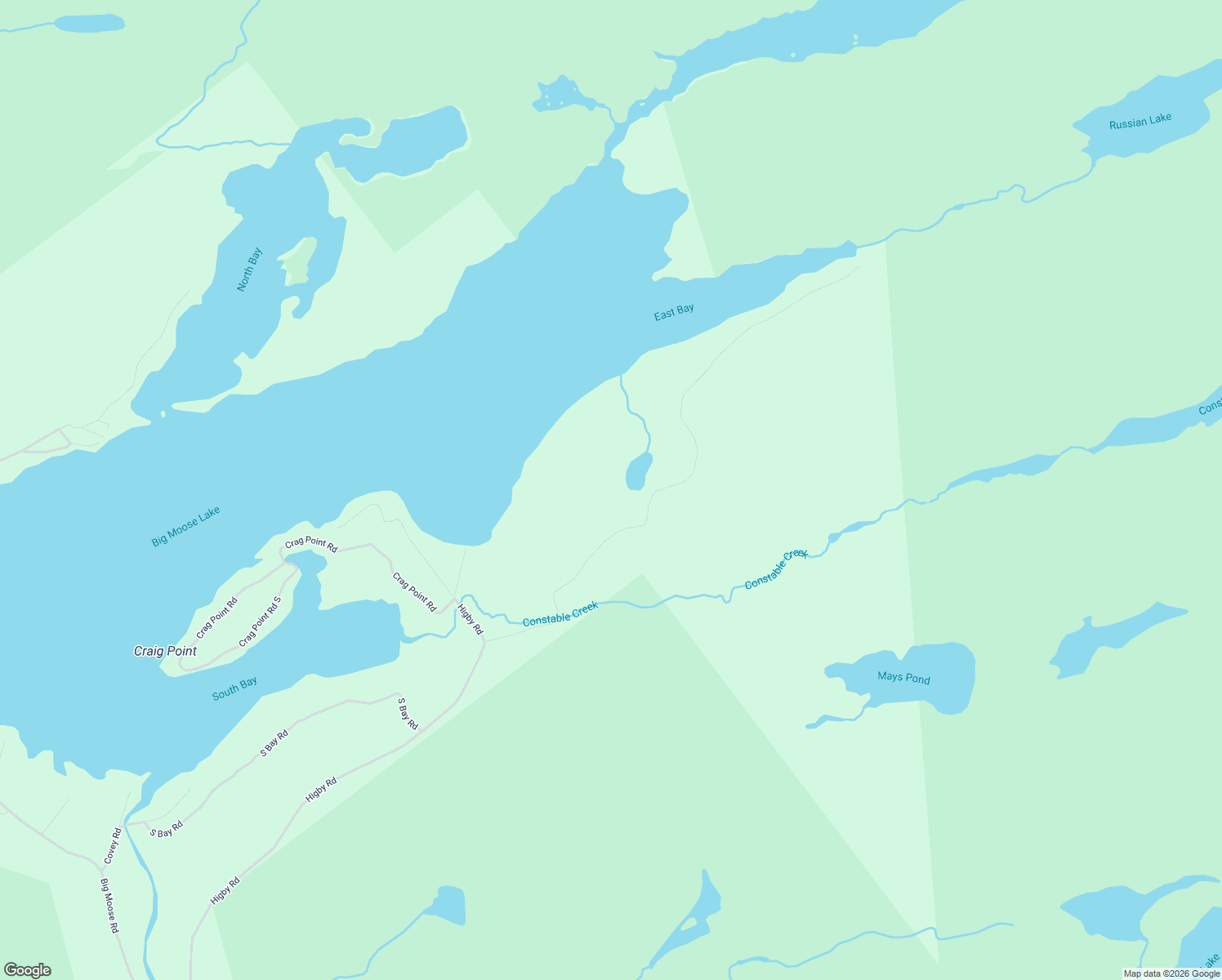 map of restaurants, bars, coffee shops, grocery stores, and more near 207 Judson Road in Eagle Bay