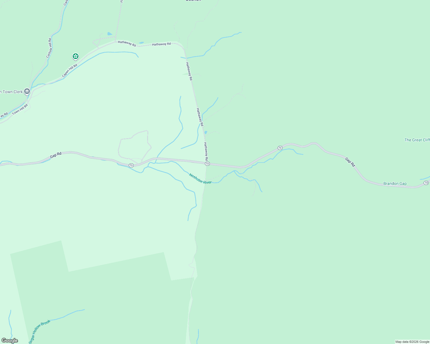 map of restaurants, bars, coffee shops, grocery stores, and more near 132 South Hill Road in Goshen
