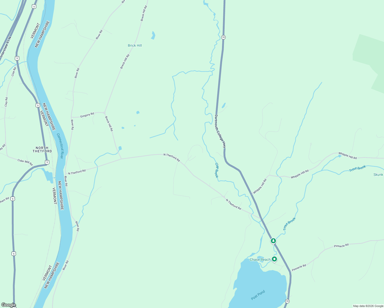 map of restaurants, bars, coffee shops, grocery stores, and more near 78 North Thetford Road in Lyme