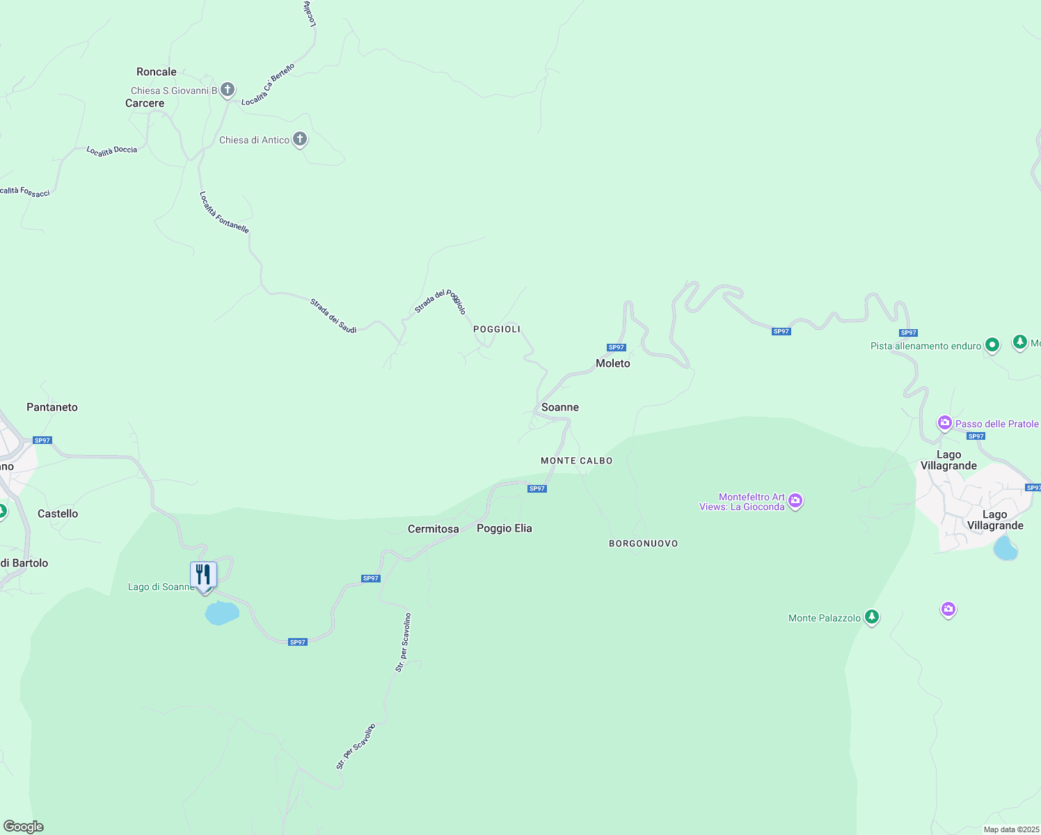 map of restaurants, bars, coffee shops, grocery stores, and more near in Soanne