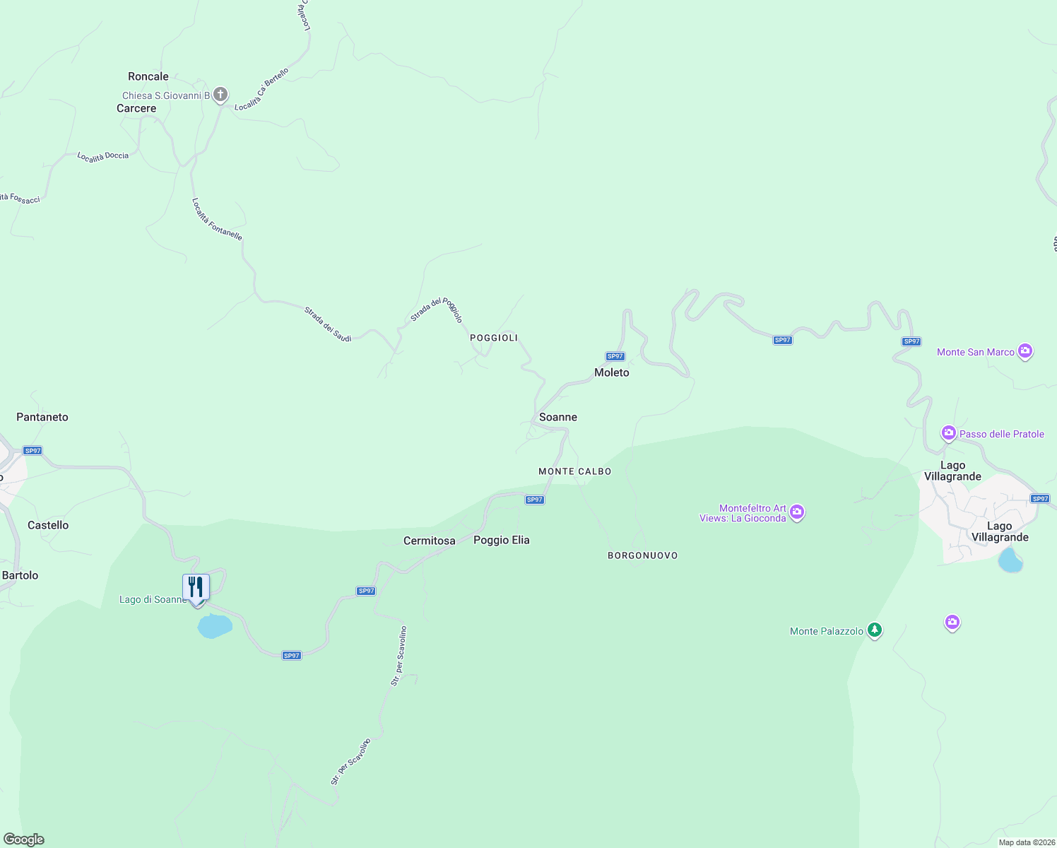 map of restaurants, bars, coffee shops, grocery stores, and more near in Soanne