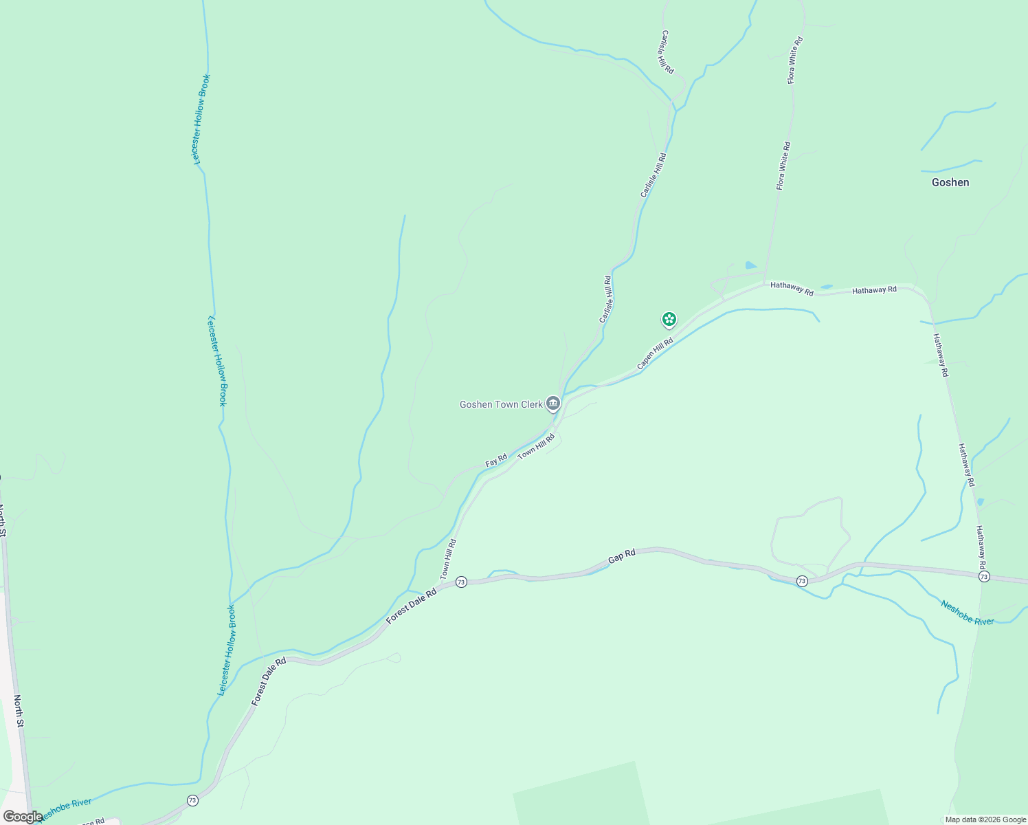 map of restaurants, bars, coffee shops, grocery stores, and more near 113 Fay Road in Goshen