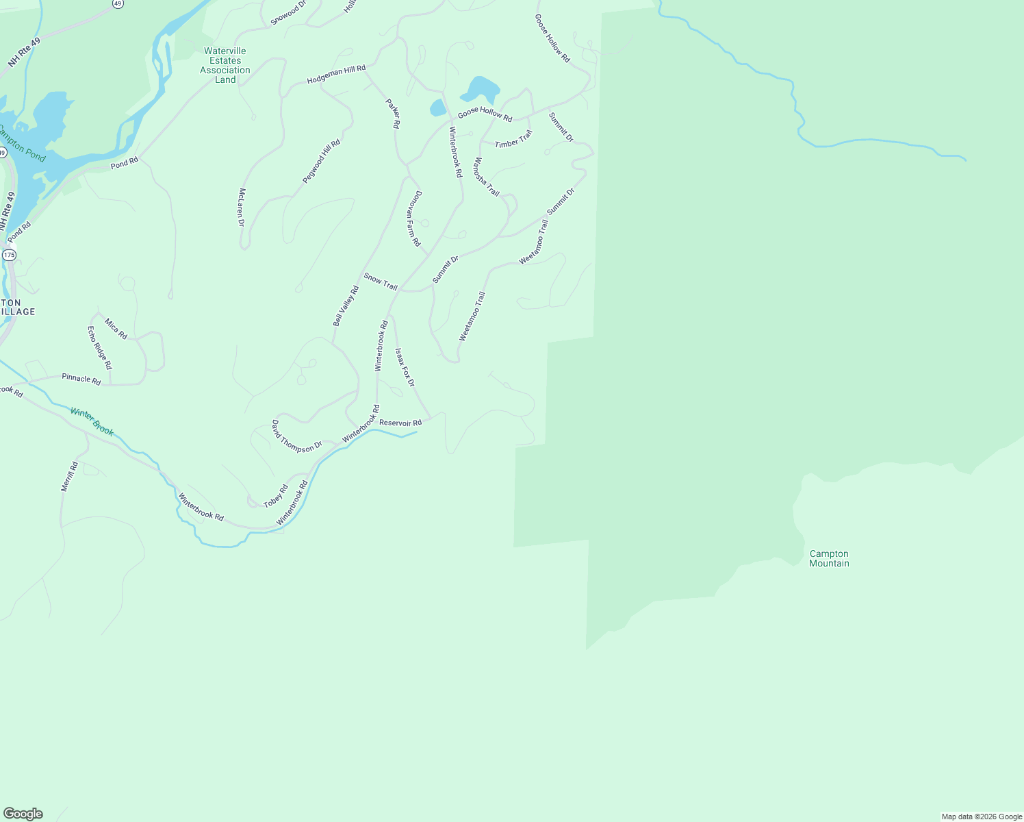 map of restaurants, bars, coffee shops, grocery stores, and more near 20 Reservoir Road in Campton