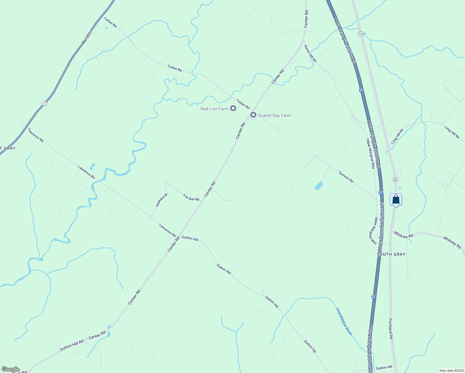 map of restaurants, bars, coffee shops, grocery stores, and more near 11 Straightline Road in Gray