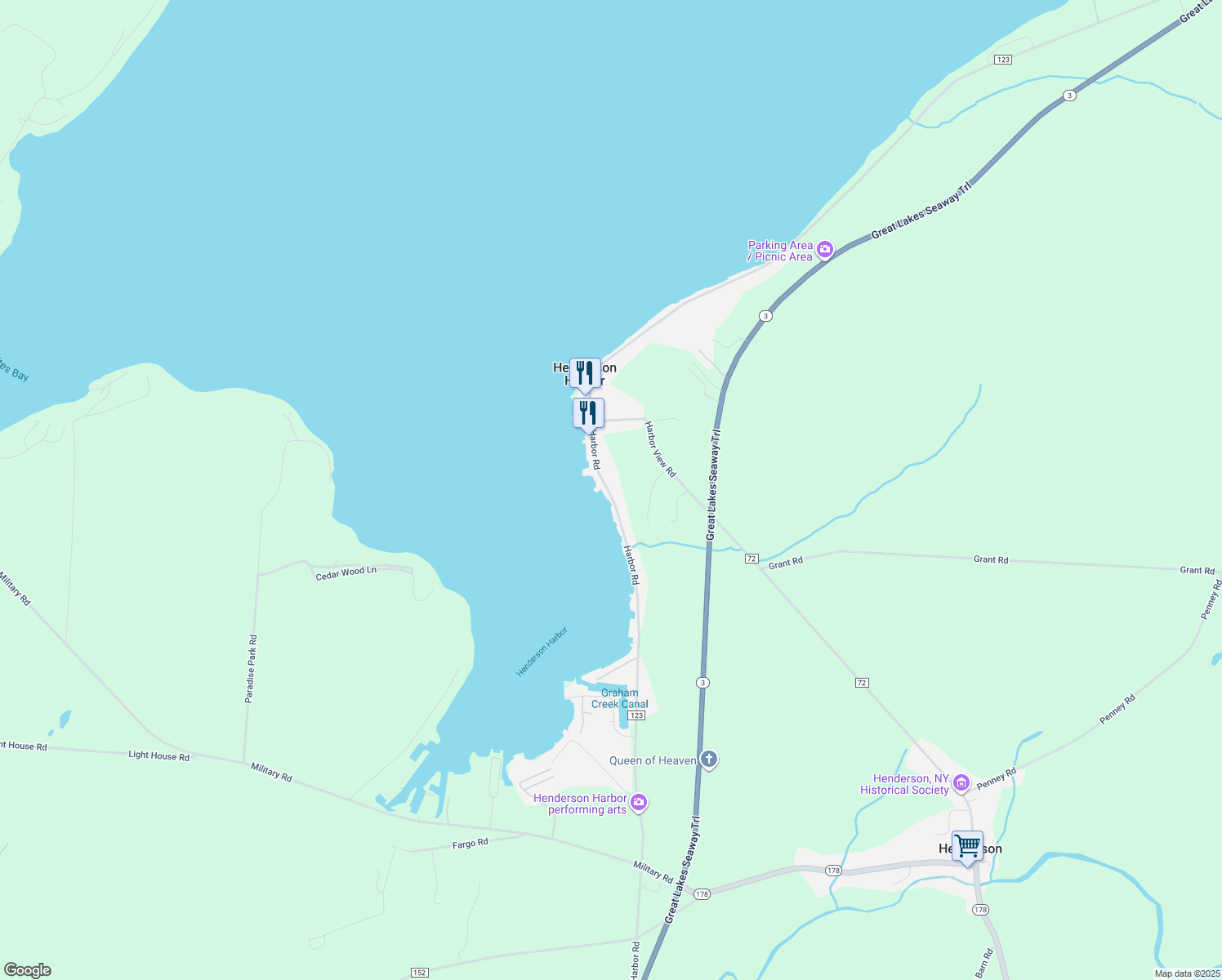 map of restaurants, bars, coffee shops, grocery stores, and more near 13340 County Road 123 in Henderson