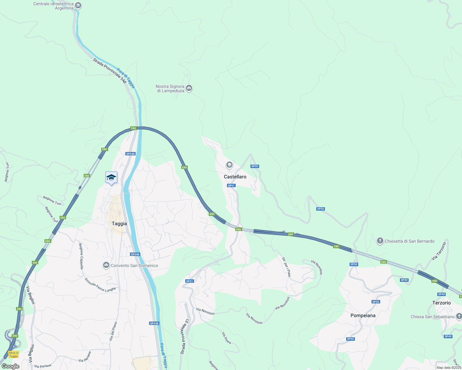 map of restaurants, bars, coffee shops, grocery stores, and more near in Castellaro