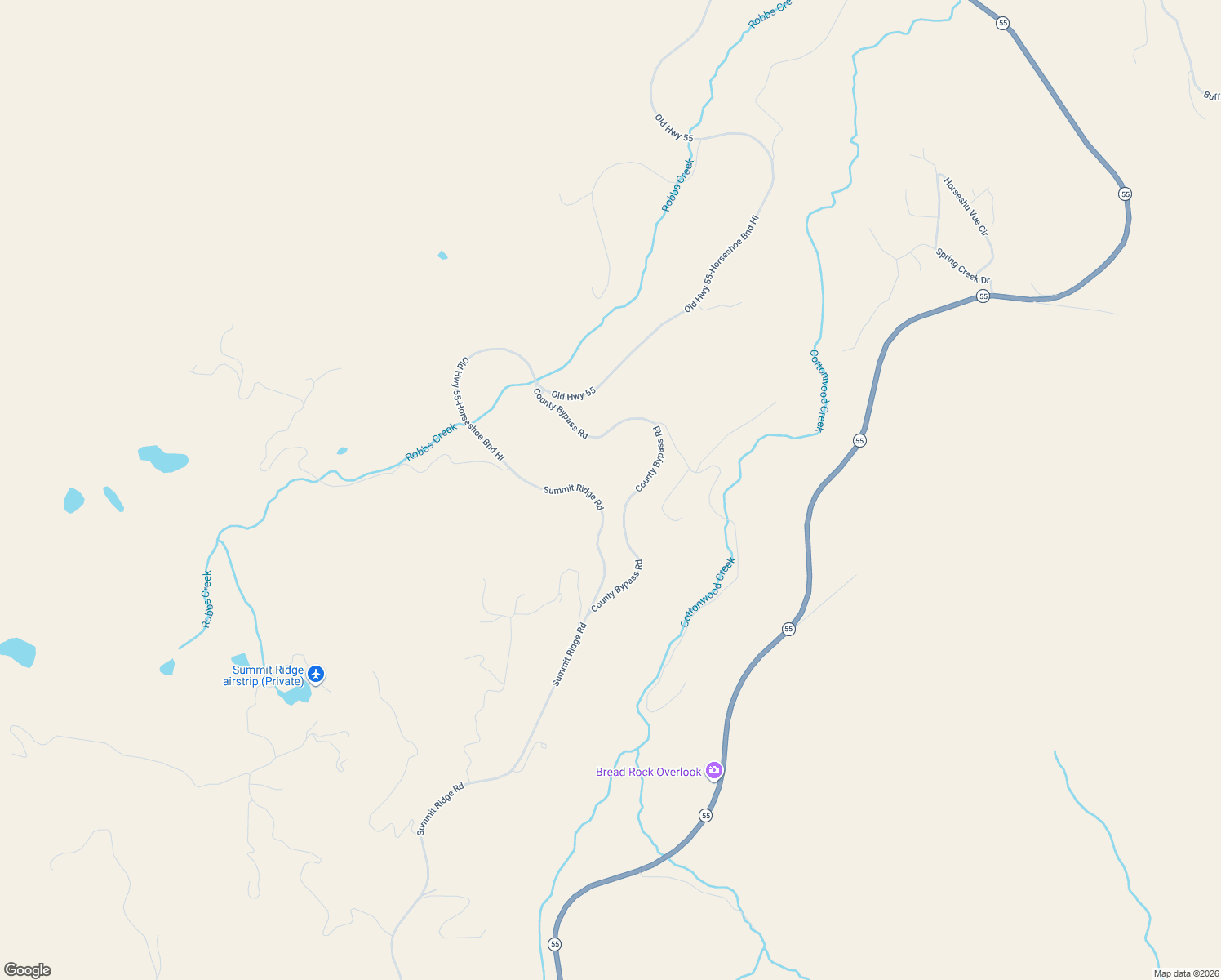 map of restaurants, bars, coffee shops, grocery stores, and more near 160 Summit Ridge Road in Horseshoe Bend