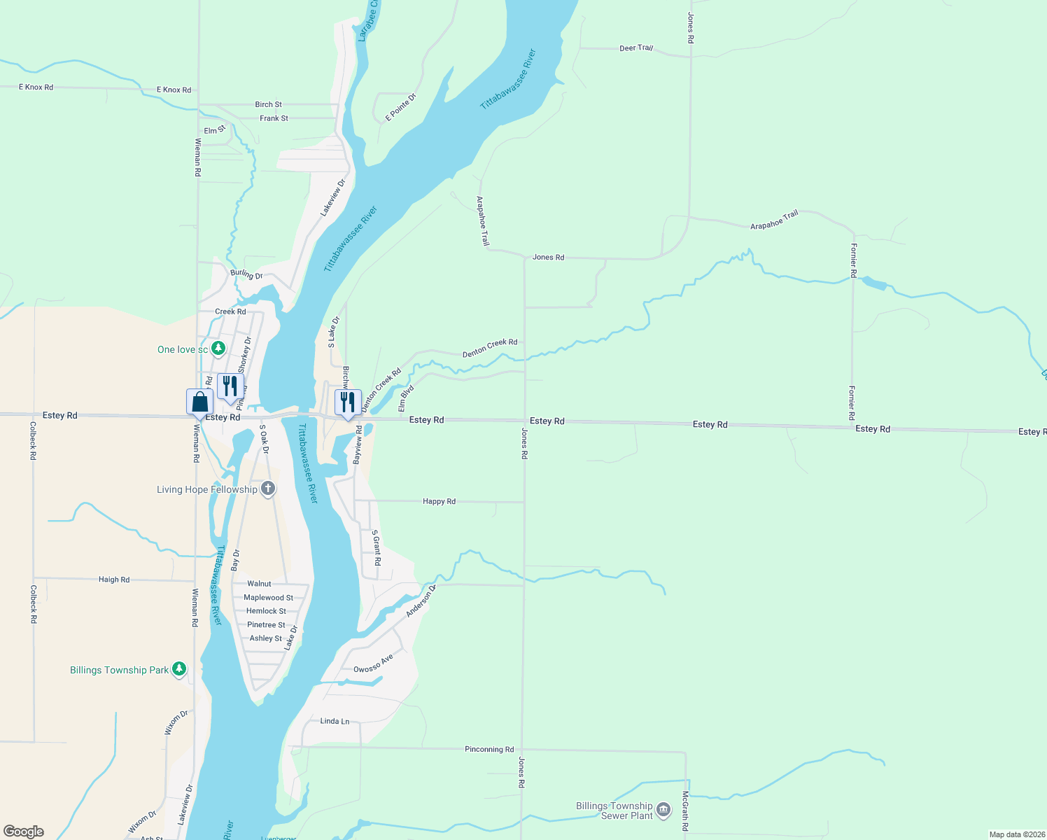 map of restaurants, bars, coffee shops, grocery stores, and more near 1499 Estey Road in Beaverton