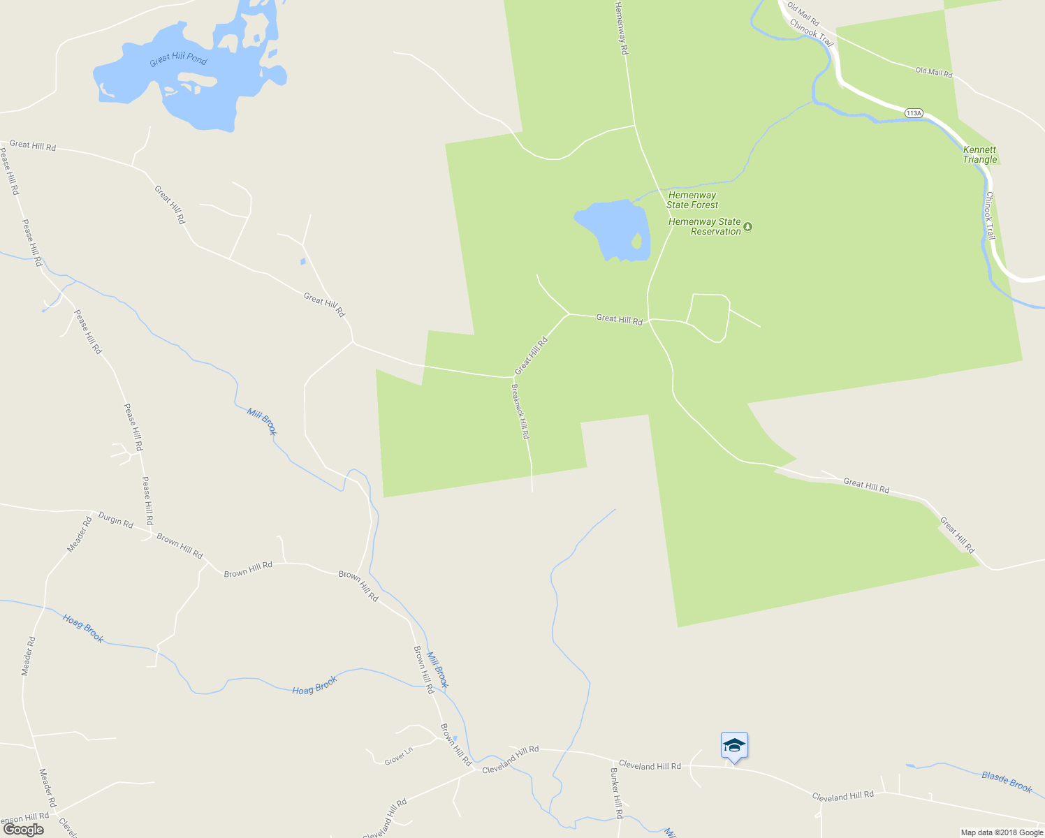 map of restaurants, bars, coffee shops, grocery stores, and more near Breakneck Hill Road in Tamworth