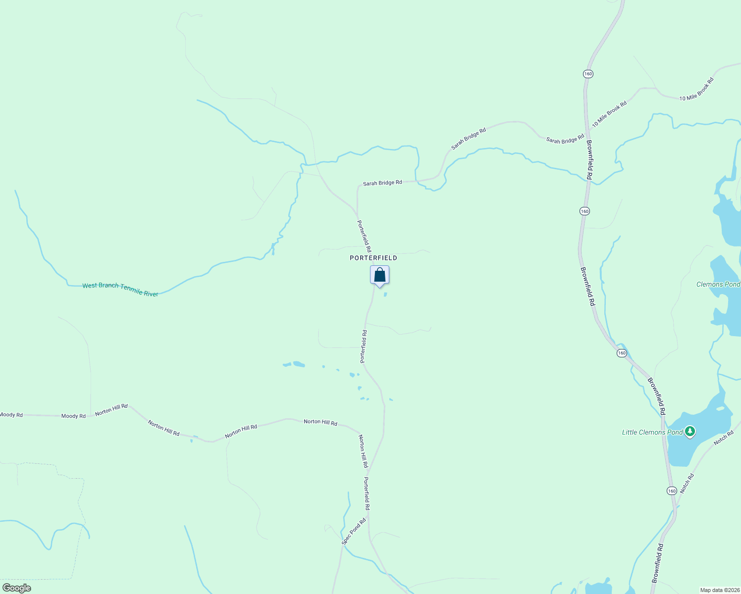 map of restaurants, bars, coffee shops, grocery stores, and more near 563 Porterfield Road in Porter