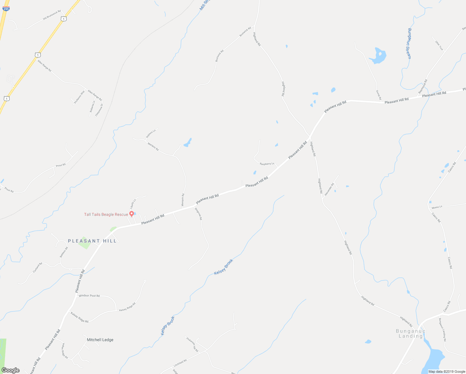 map of restaurants, bars, coffee shops, grocery stores, and more near 119 Pleasant Hill Road in Freeport