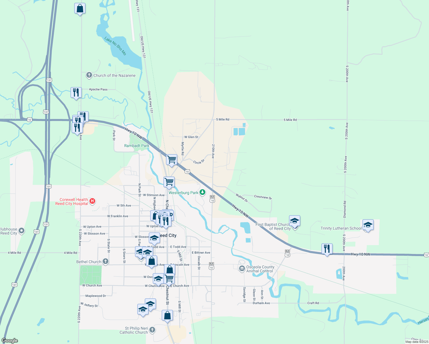 4604 210th Avenue, Reed City MI Walk Score