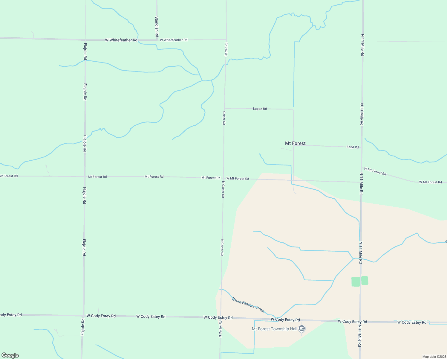 map of restaurants, bars, coffee shops, grocery stores, and more near 4899 N Carter Rd in Pinconning