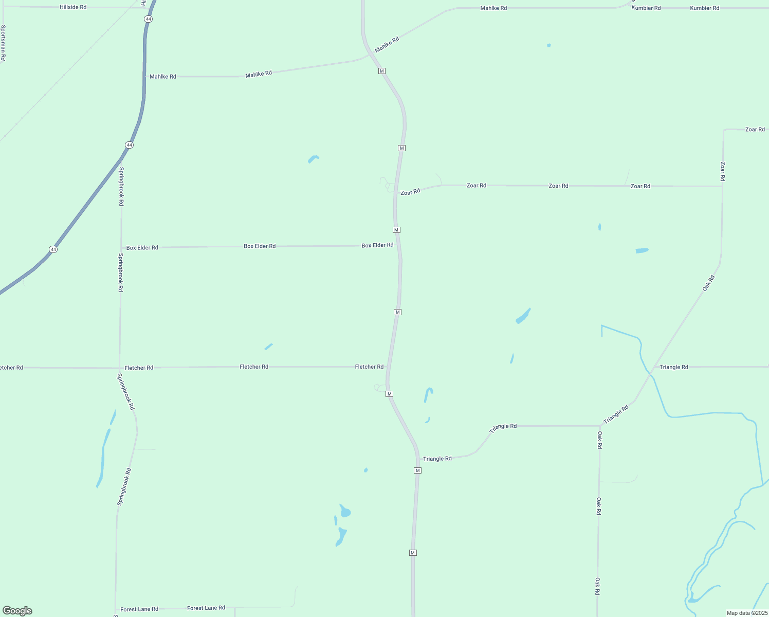 map of restaurants, bars, coffee shops, grocery stores, and more near N9390 County Road M in Pickett