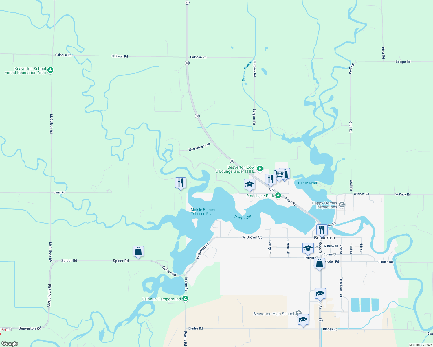 map of restaurants, bars, coffee shops, grocery stores, and more near 3532 North Branch Drive in Beaverton