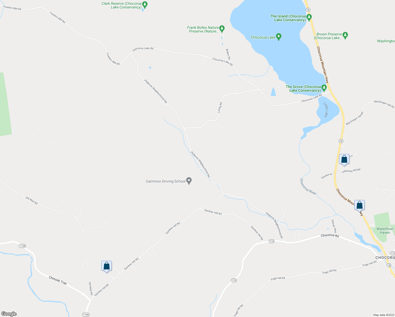 map of restaurants, bars, coffee shops, grocery stores, and more near Philbrook Neighborhood Road in Tamworth