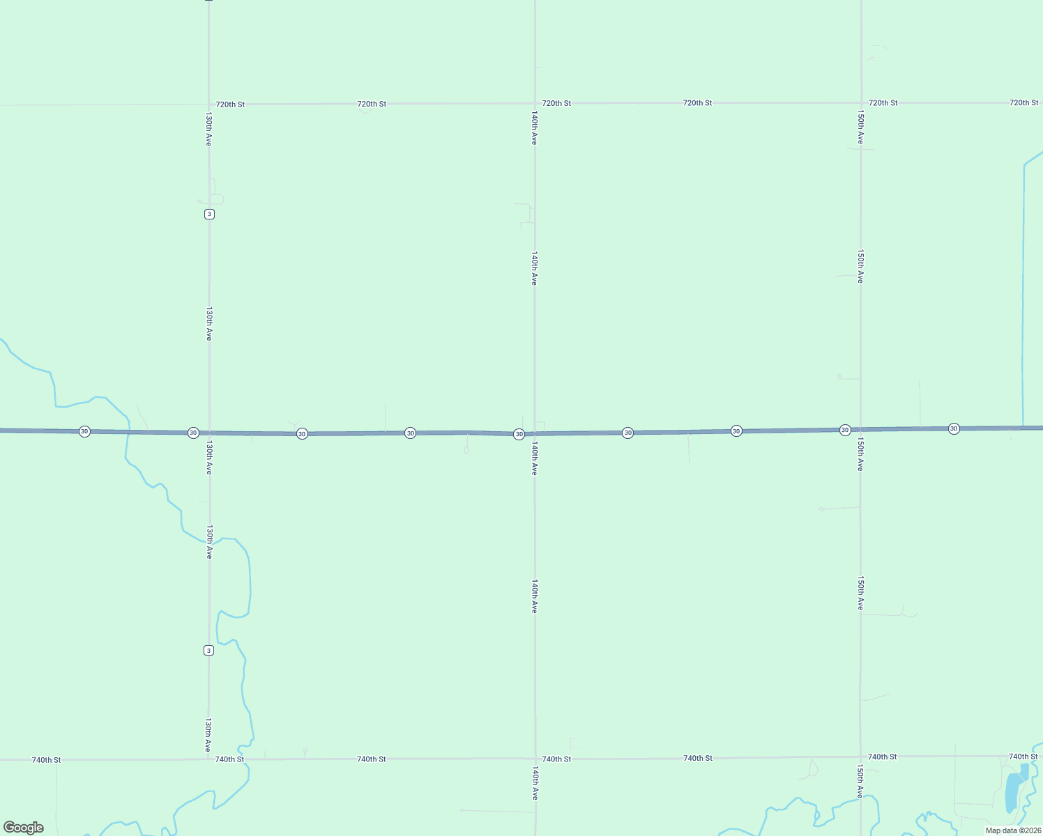 map of restaurants, bars, coffee shops, grocery stores, and more near 72949 140th Avenue in Blooming Prairie