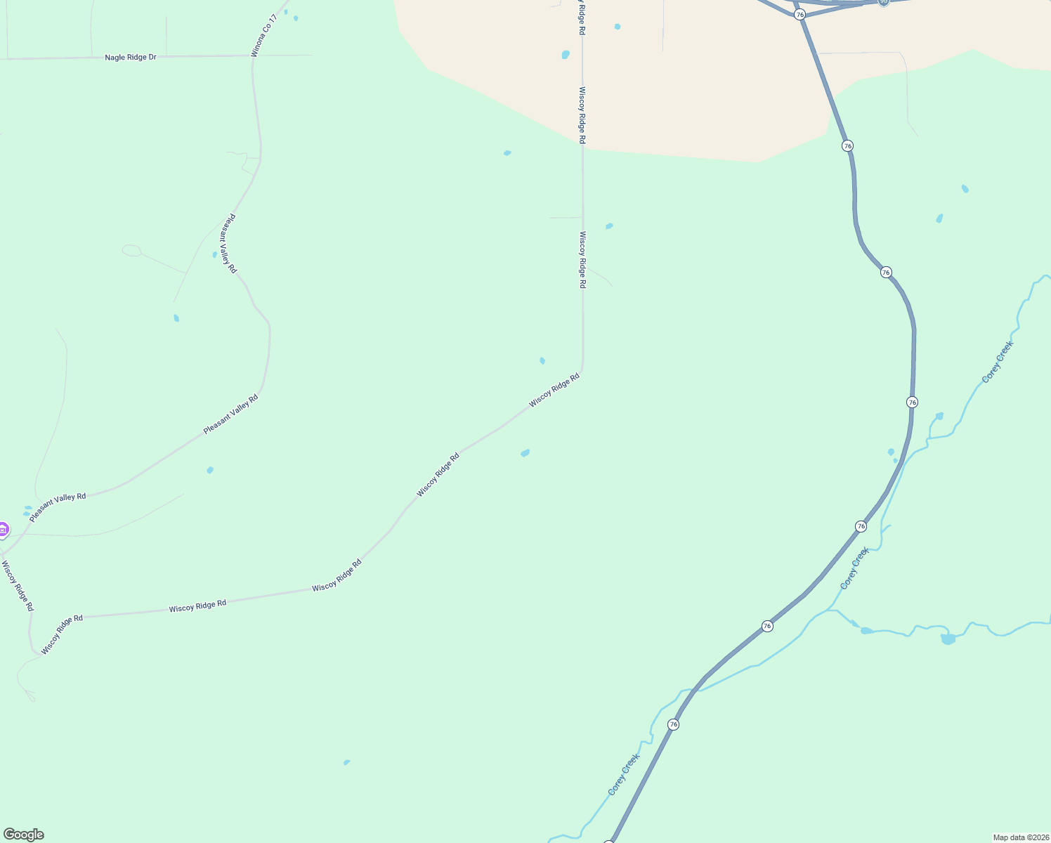 map of restaurants, bars, coffee shops, grocery stores, and more near 30520 Wiscoy Ridge Road in Winona