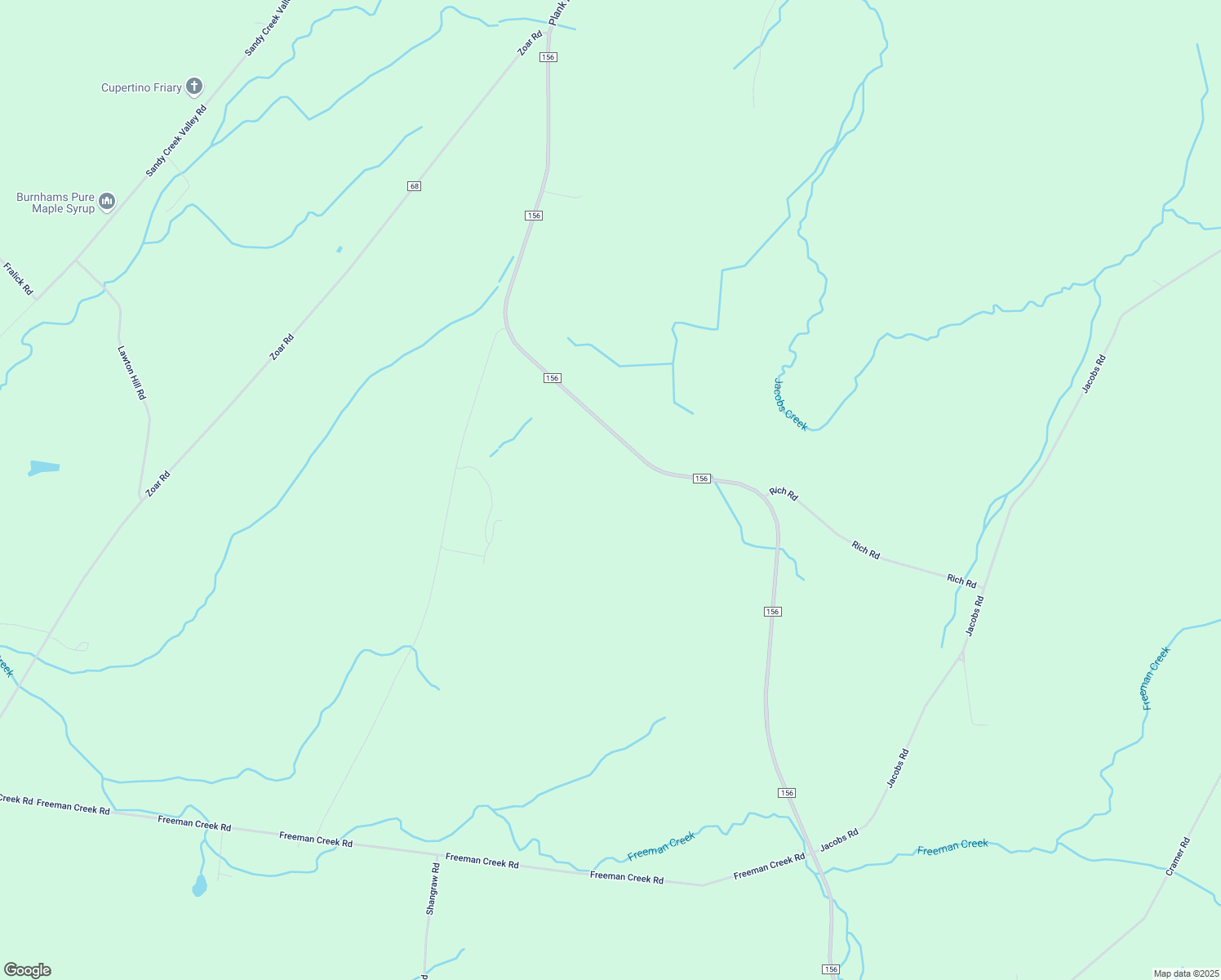 map of restaurants, bars, coffee shops, grocery stores, and more near 16075 County Road 156 in Watertown