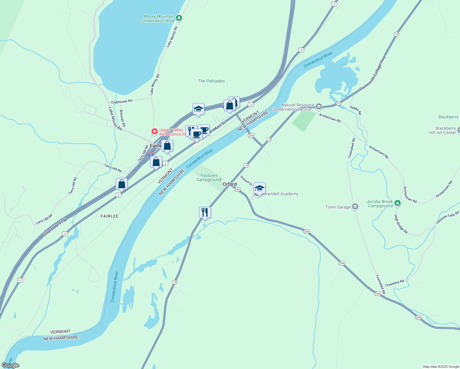 New Hampshire 25A, Orford NH Walk Score
