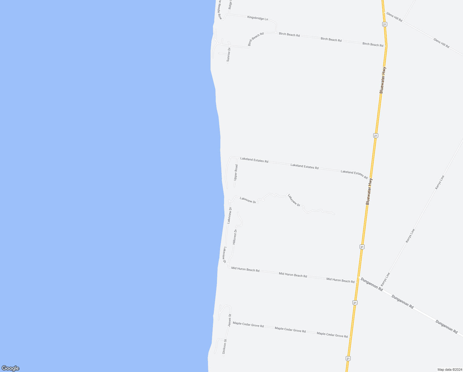 map of restaurants, bars, coffee shops, grocery stores, and more near 84145 B Upper Road in Goderich