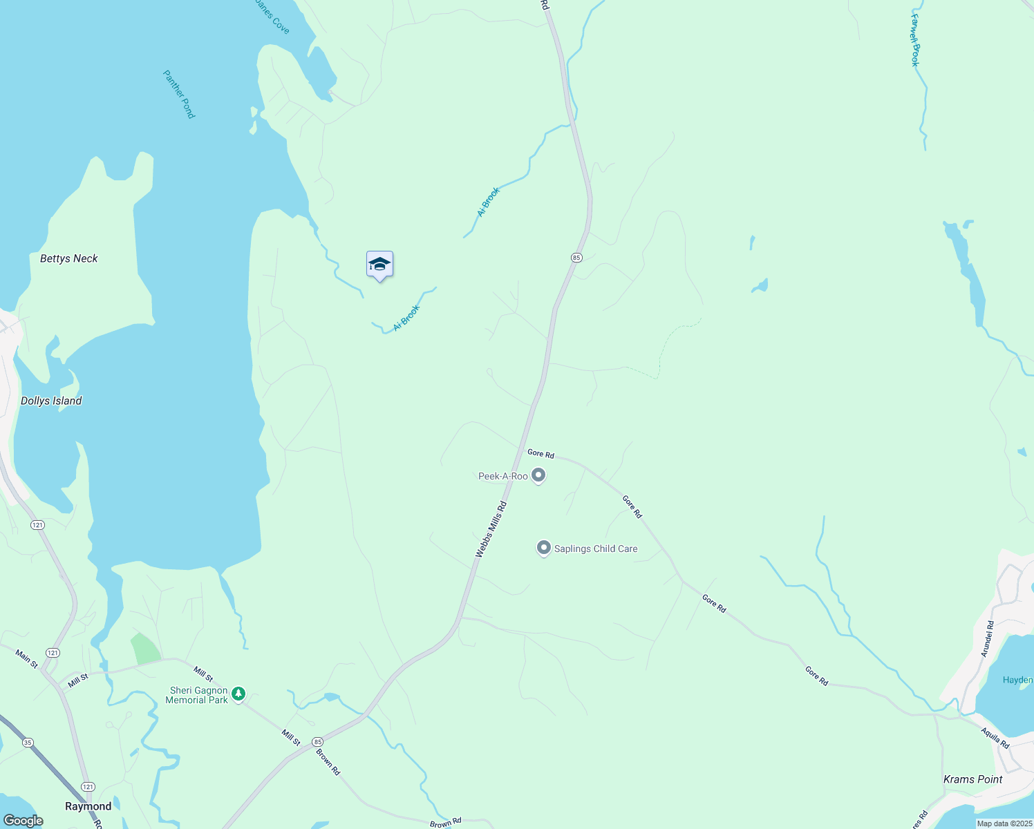 map of restaurants, bars, coffee shops, grocery stores, and more near 4 Presidential View in Raymond