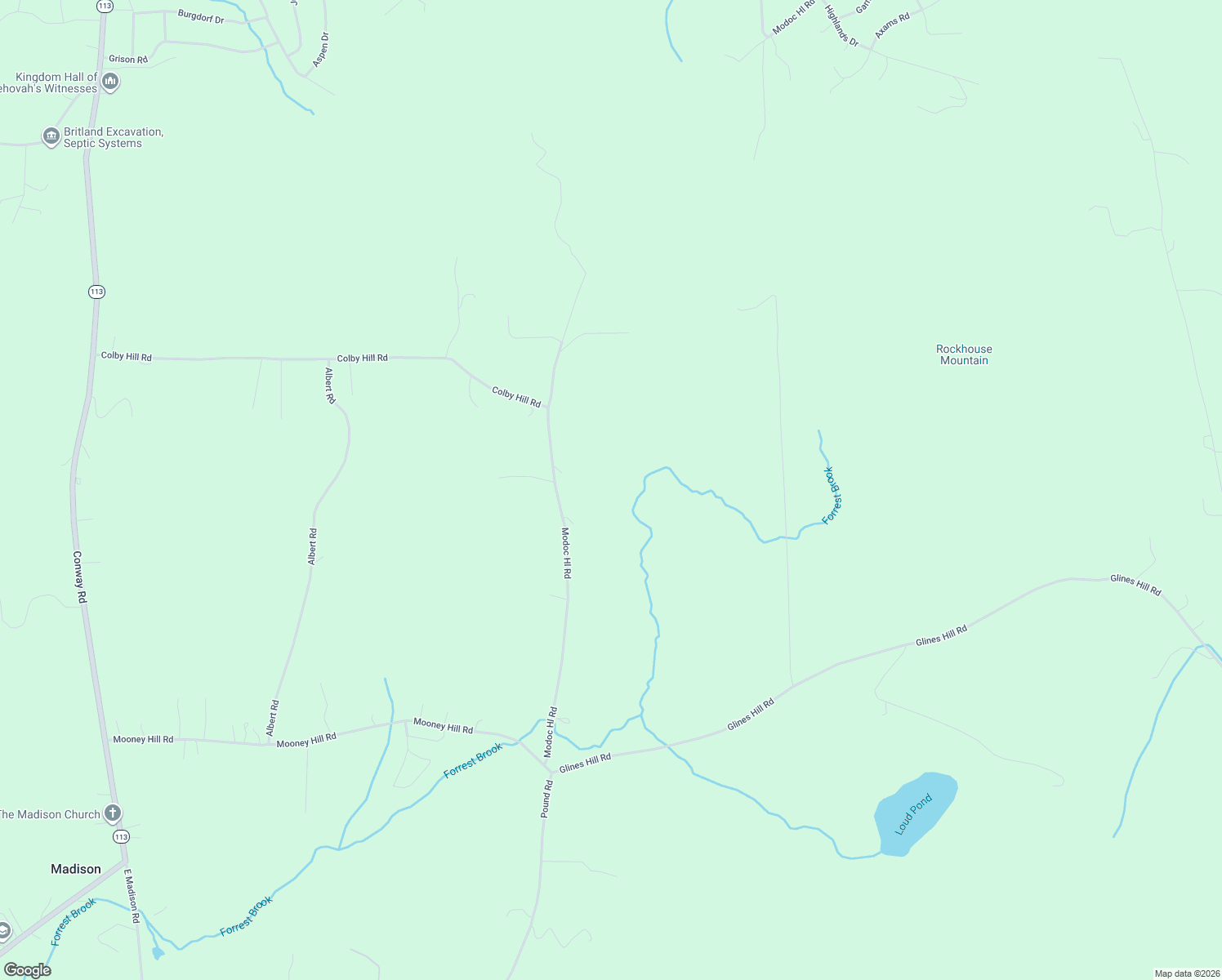 map of restaurants, bars, coffee shops, grocery stores, and more near 434 Modoc Hill Road in Madison