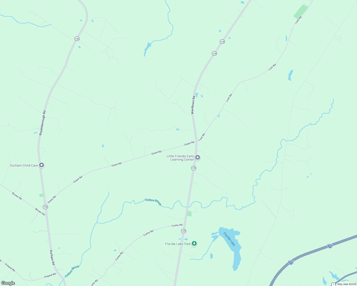 map of restaurants, bars, coffee shops, grocery stores, and more near 32 Grant Rd in Freeport
