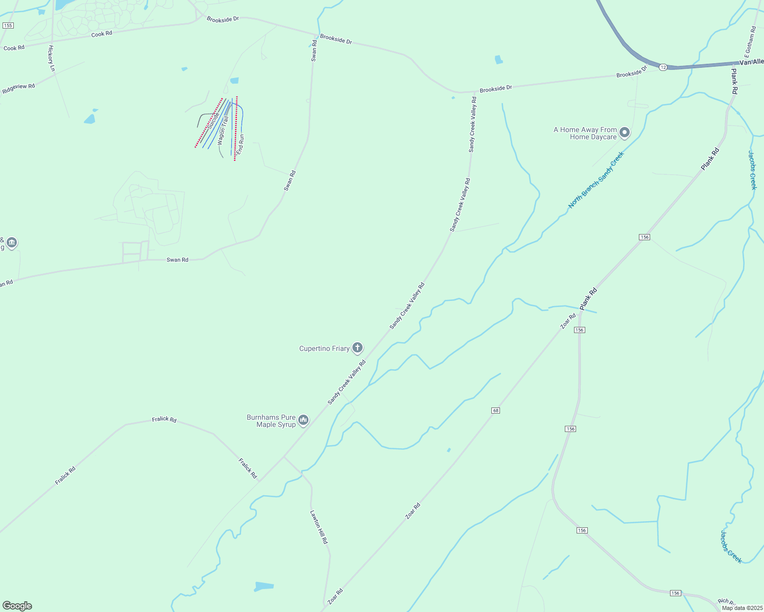 map of restaurants, bars, coffee shops, grocery stores, and more near 17249 Sandy Creek Valley Rd in Watertown