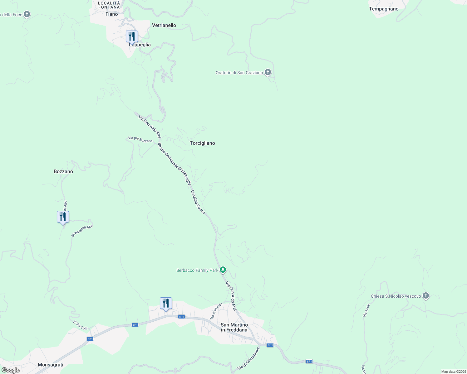 map of restaurants, bars, coffee shops, grocery stores, and more near 1 Località La Pianella in Provincia di Lucca