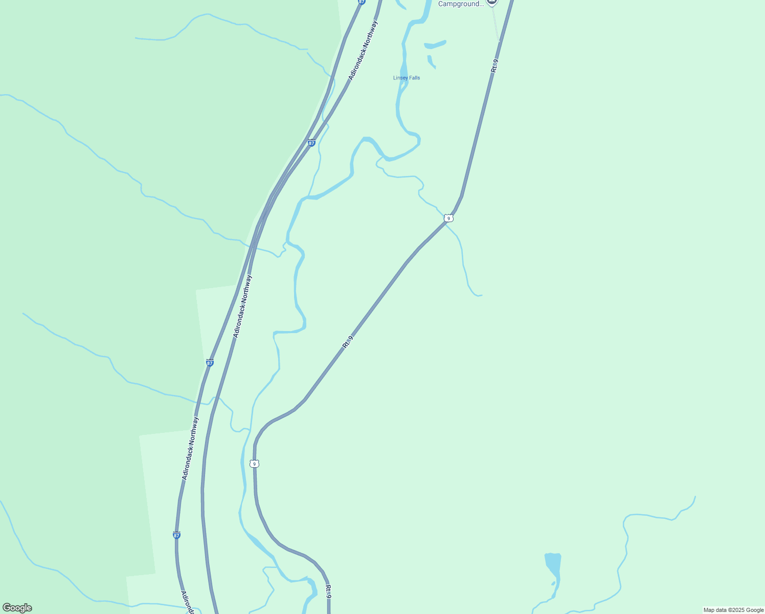 map of restaurants, bars, coffee shops, grocery stores, and more near 2432 Route 9 South in Schroon Lake