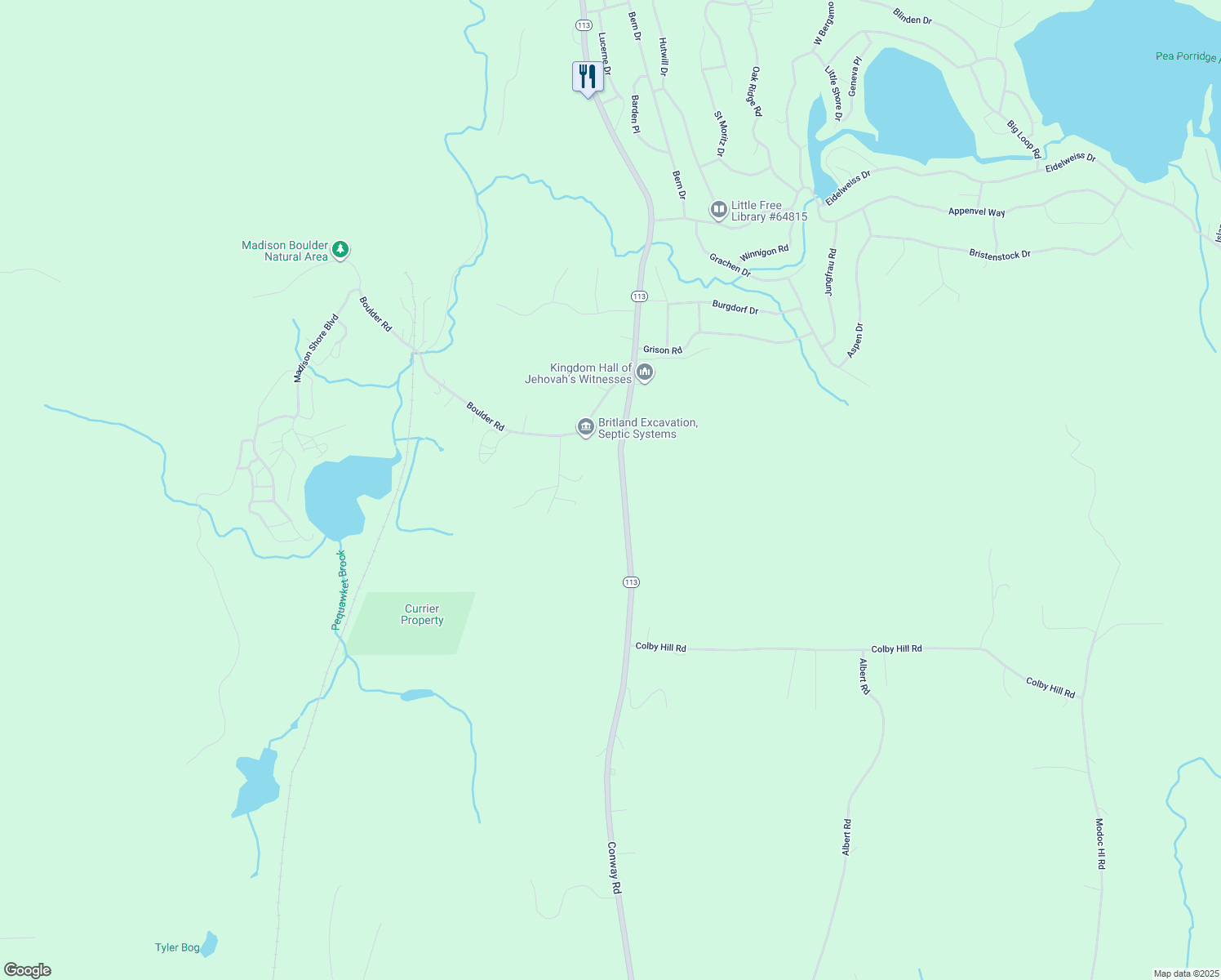 map of restaurants, bars, coffee shops, grocery stores, and more near 933 Conway Road in Madison