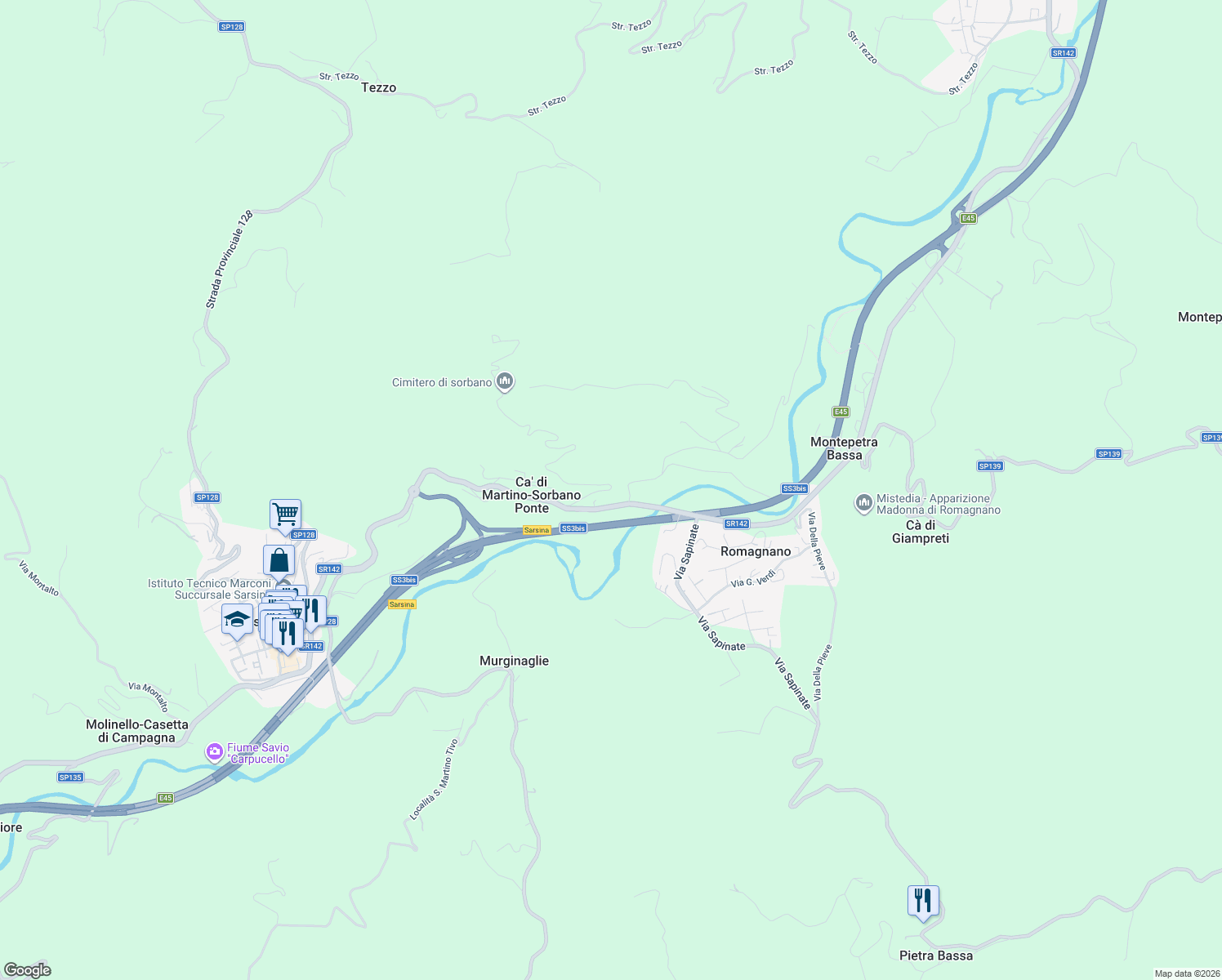 map of restaurants, bars, coffee shops, grocery stores, and more near in 