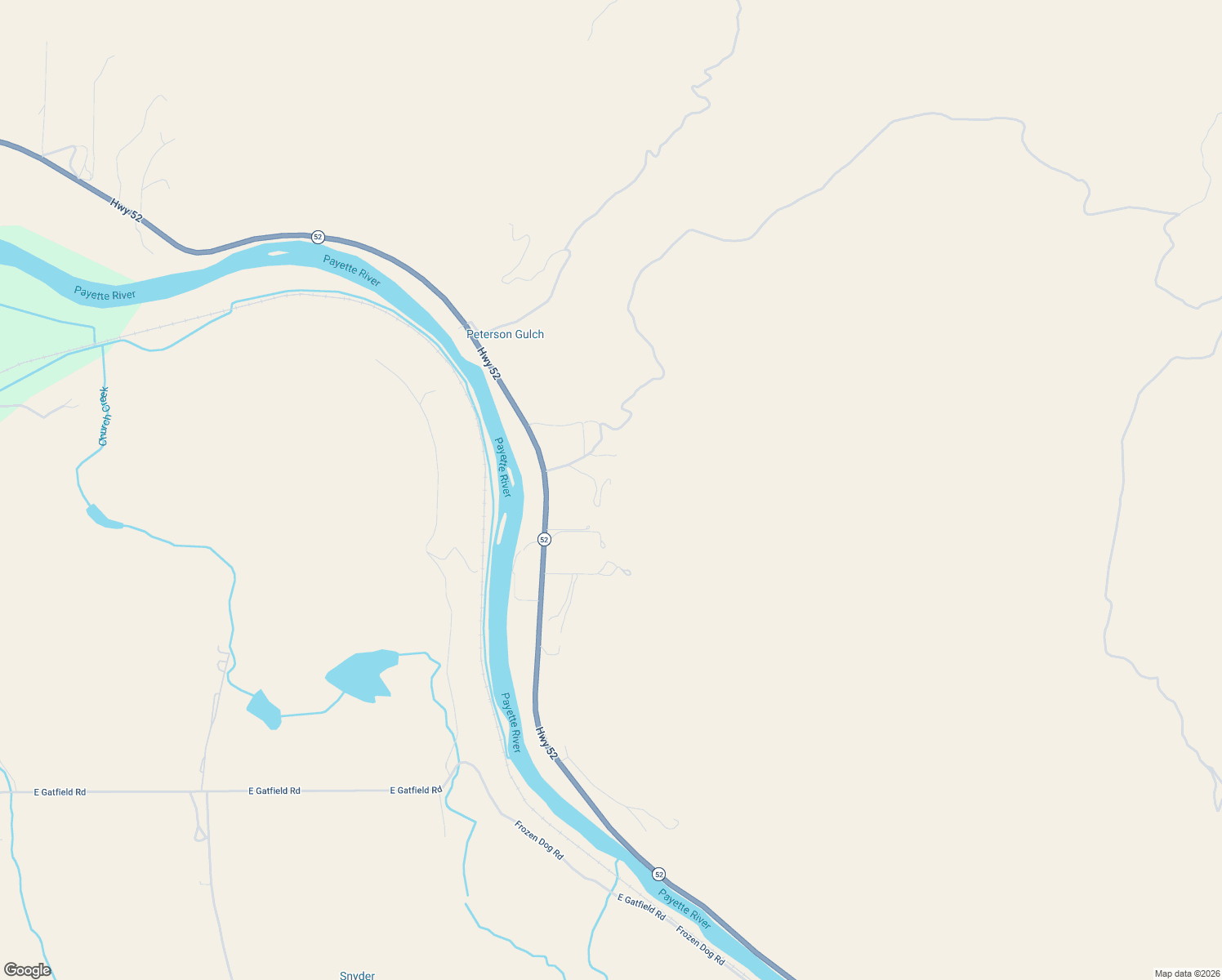 map of restaurants, bars, coffee shops, grocery stores, and more near 11710 Idaho 52 in Horseshoe Bend