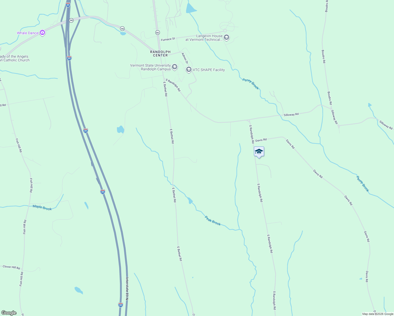 map of restaurants, bars, coffee shops, grocery stores, and more near 867 East Bethel Road in Randolph