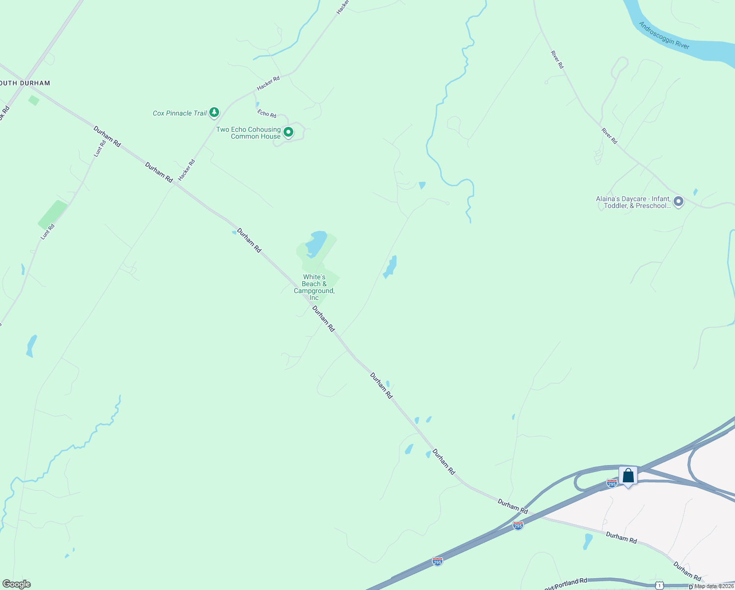 map of restaurants, bars, coffee shops, grocery stores, and more near 47 Brackett Road in Brunswick
