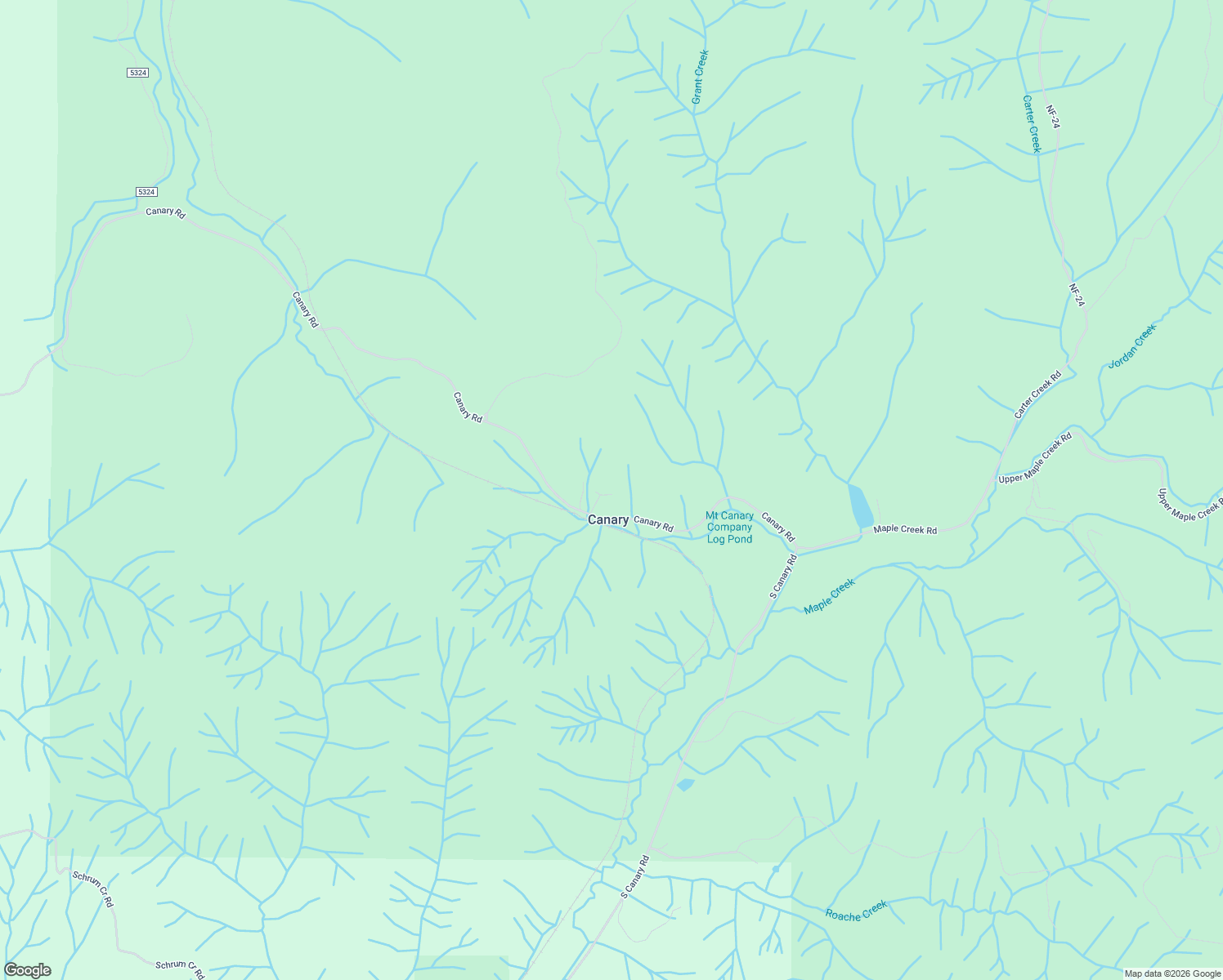 map of restaurants, bars, coffee shops, grocery stores, and more near 6895 Canary Road in Lane County