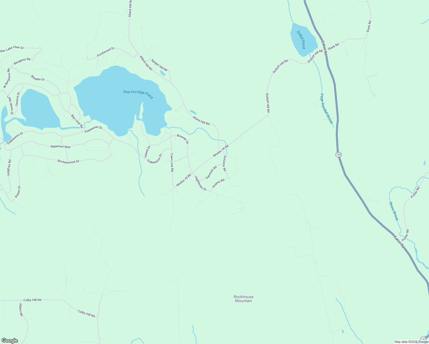 map of restaurants, bars, coffee shops, grocery stores, and more near 43 Axams Road in Conway