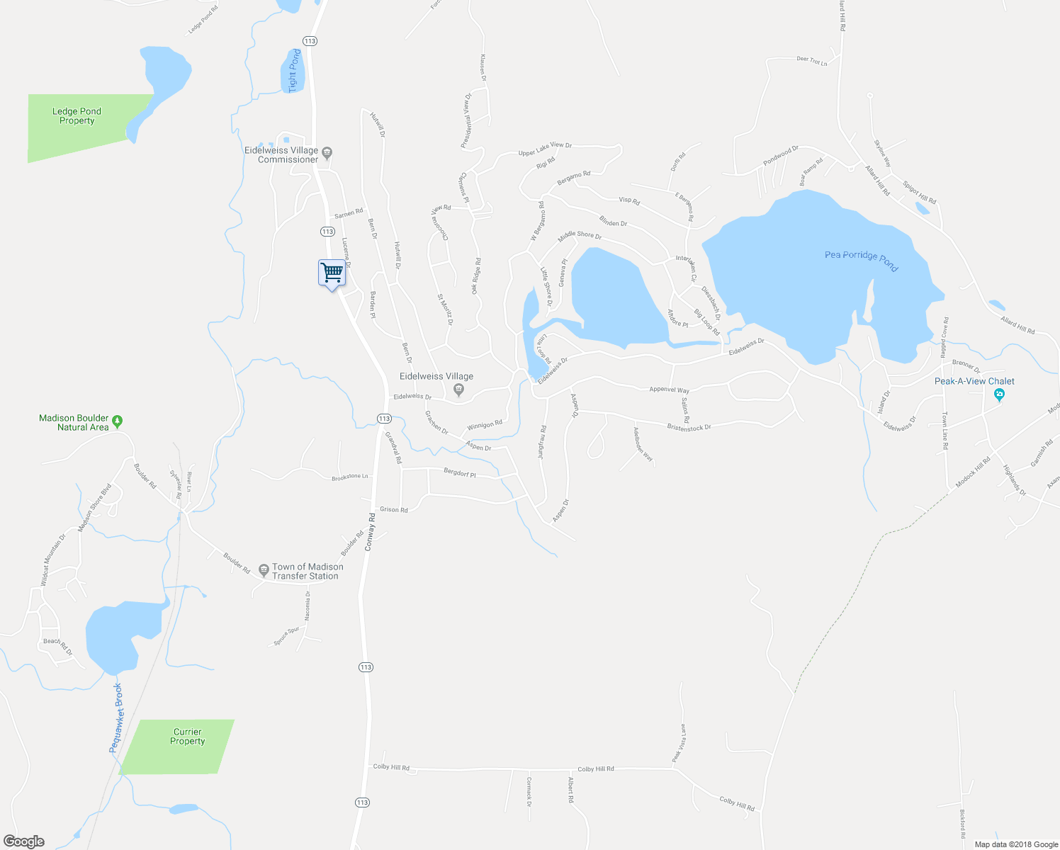 map of restaurants, bars, coffee shops, grocery stores, and more near 18 Jungfrau Road in Madison