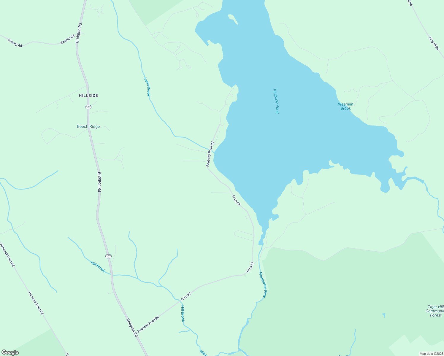 map of restaurants, bars, coffee shops, grocery stores, and more near 712 Peabody Pond Road in Sebago