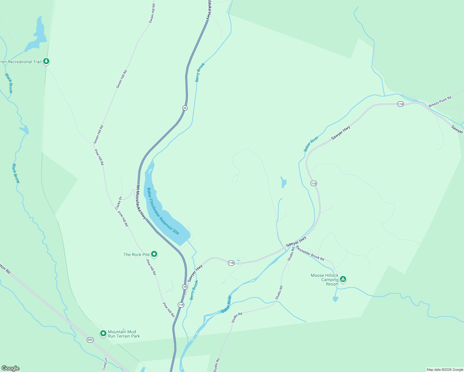 map of restaurants, bars, coffee shops, grocery stores, and more near 123 Old County Road in Warren