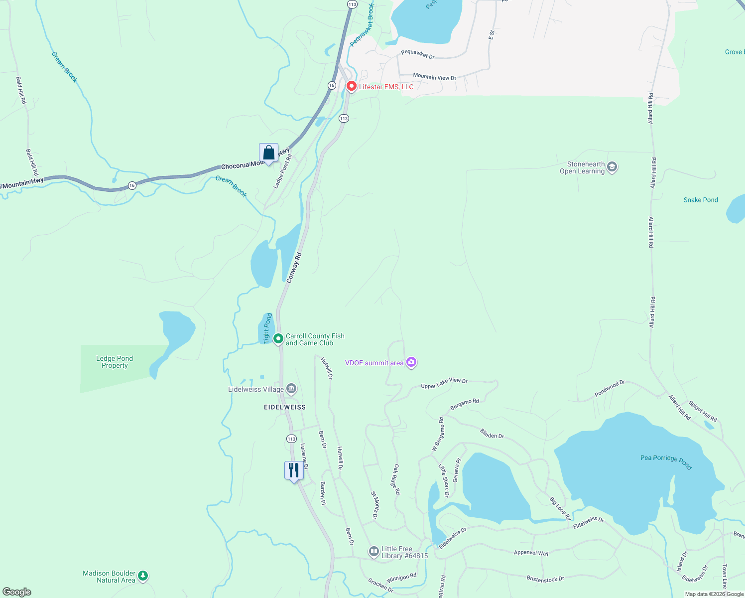 map of restaurants, bars, coffee shops, grocery stores, and more near 15 Forclaz Road in Madison