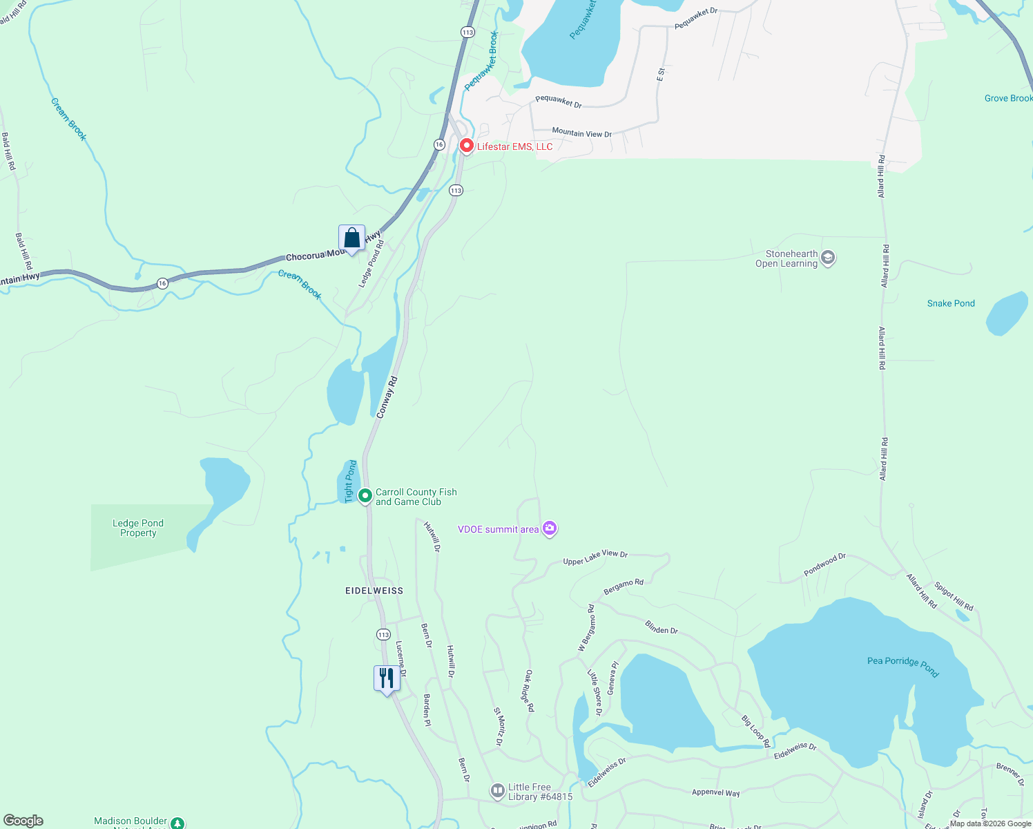 map of restaurants, bars, coffee shops, grocery stores, and more near 13 Klausen Road in Madison