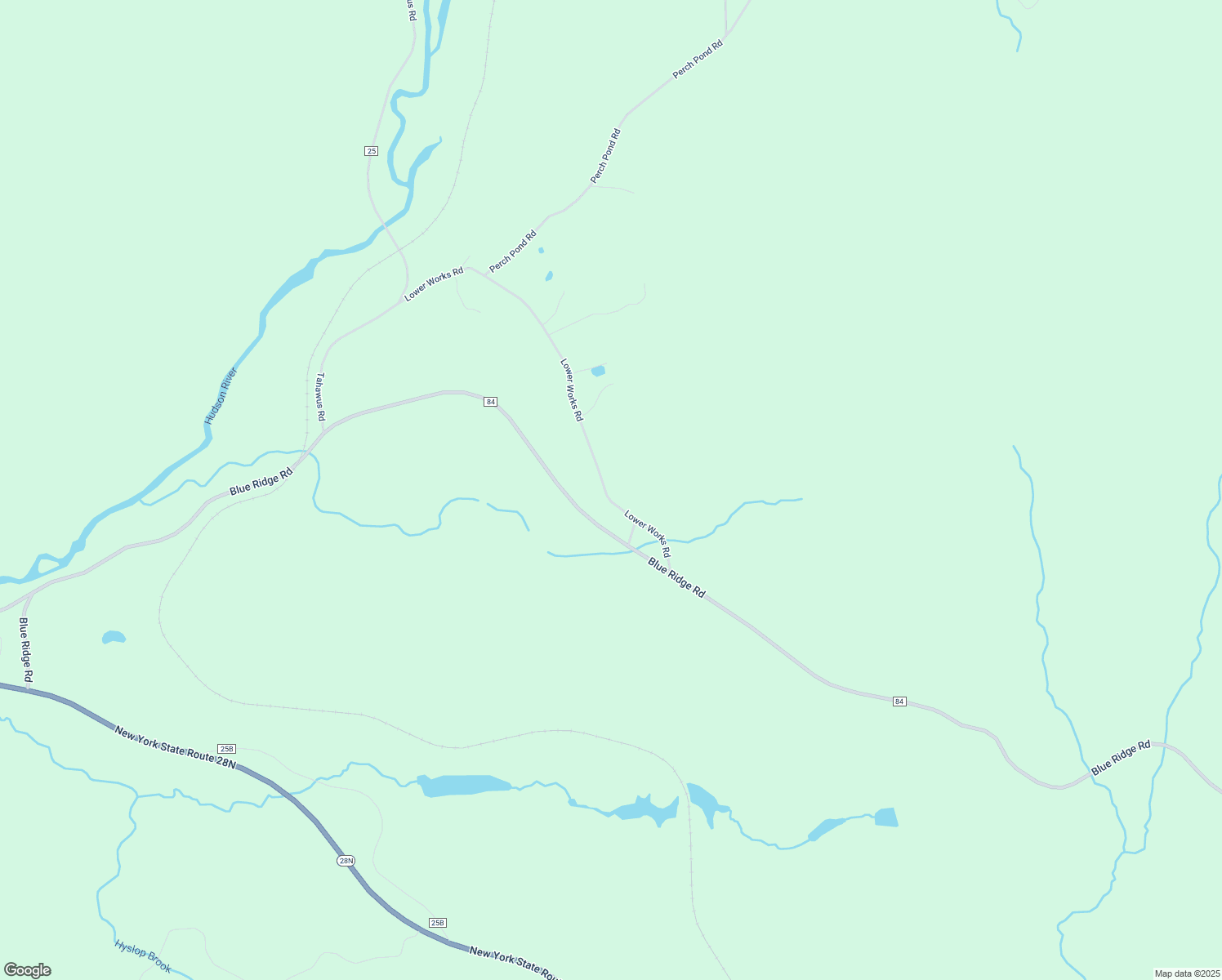 map of restaurants, bars, coffee shops, grocery stores, and more near 199 Lower Works Road in Newcomb
