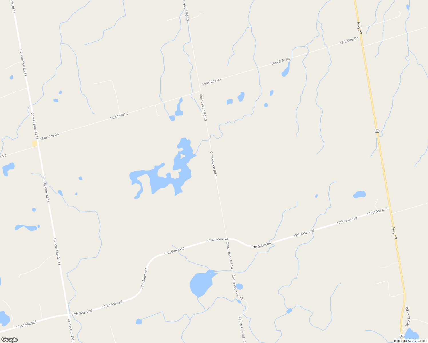 map of restaurants, bars, coffee shops, grocery stores, and more near 15670 Concession Road 10 in Schomberg