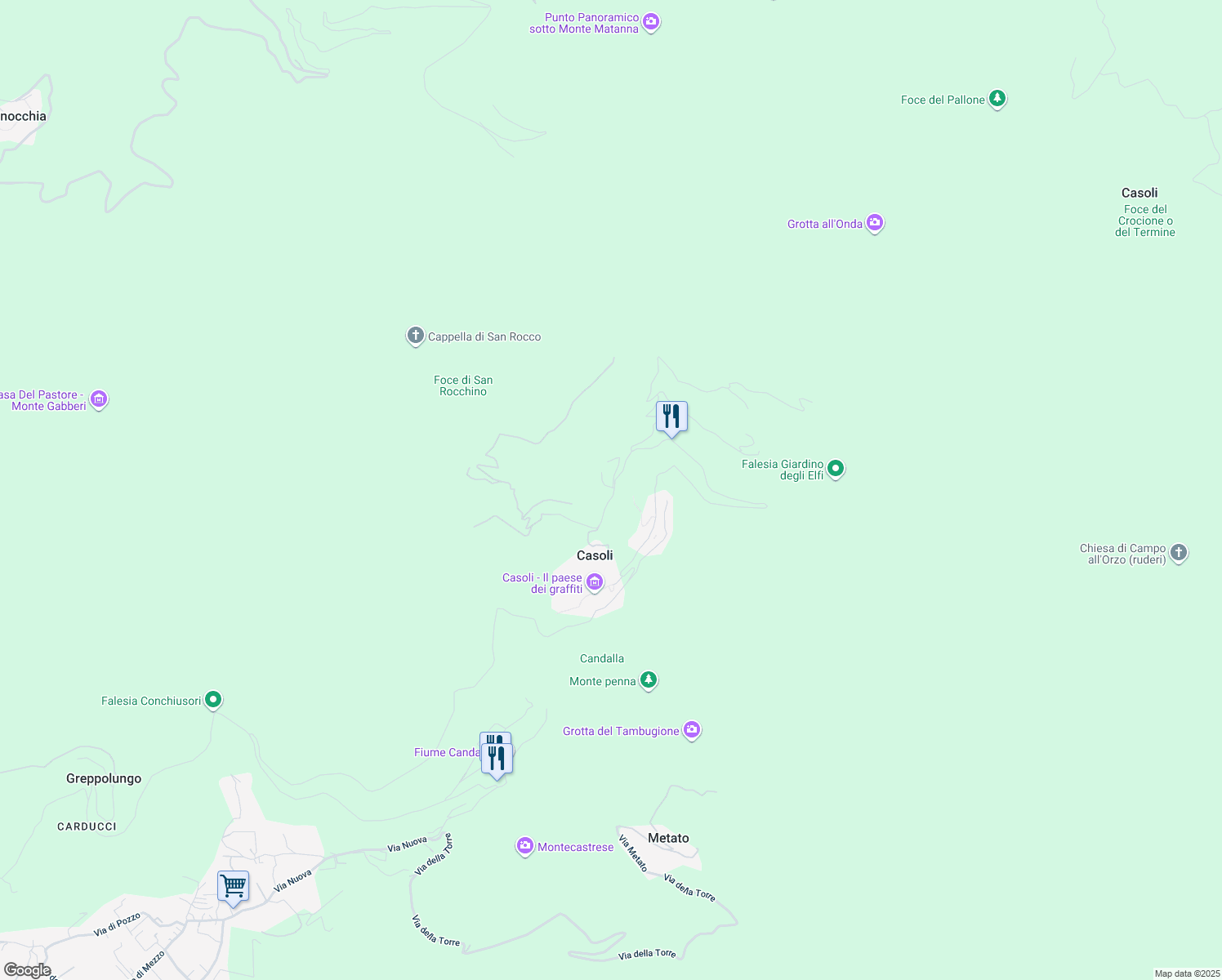 map of restaurants, bars, coffee shops, grocery stores, and more near in Provincia di Lucca