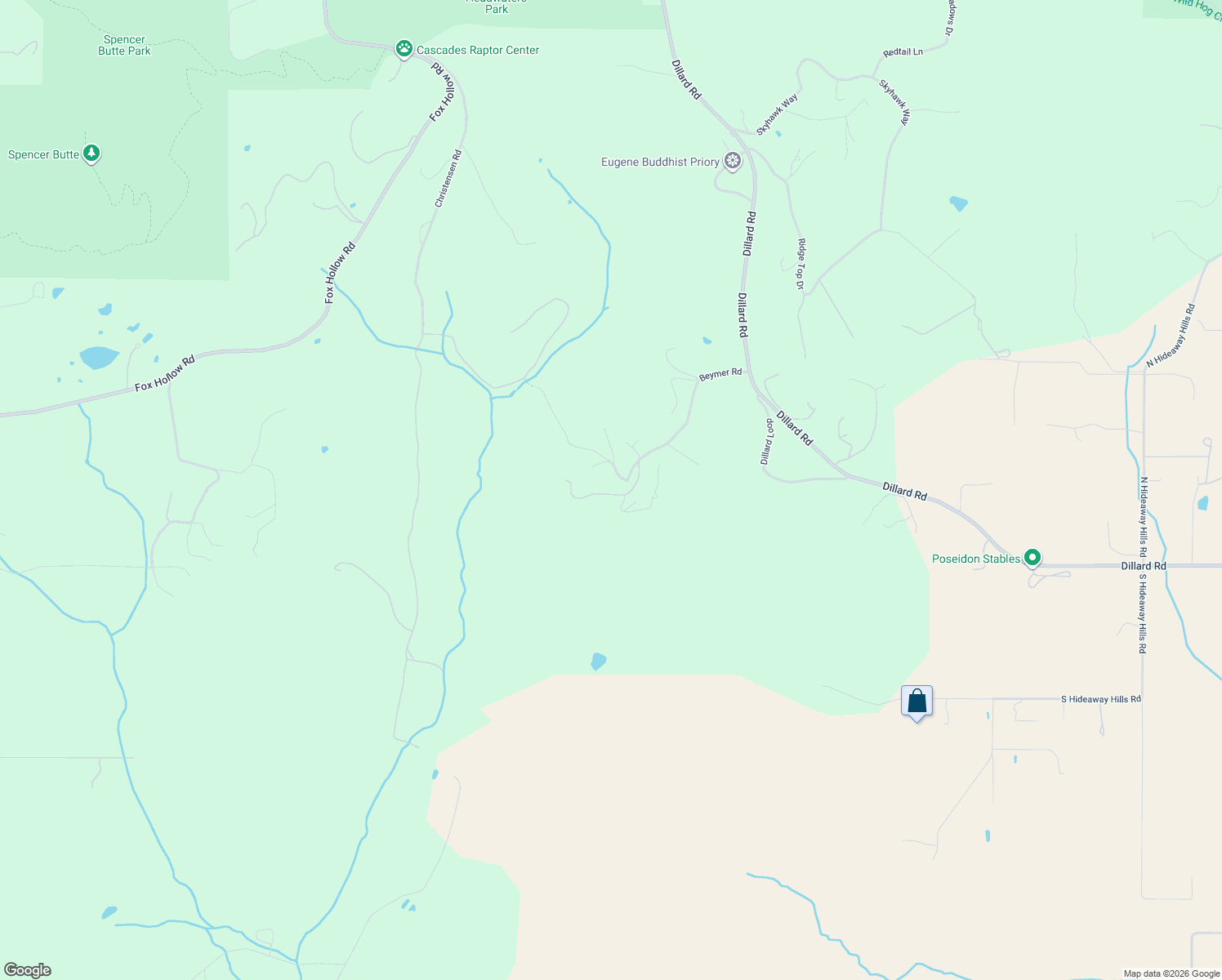 map of restaurants, bars, coffee shops, grocery stores, and more near 32401 Beymer Road in Eugene