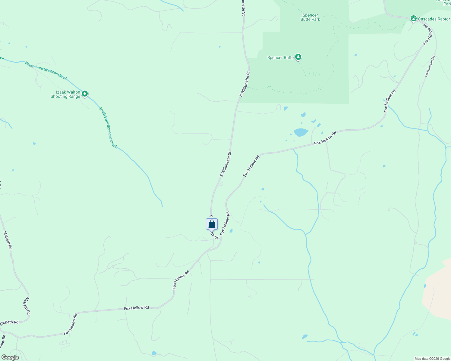 map of restaurants, bars, coffee shops, grocery stores, and more near 85025 South Willamette Street in Eugene