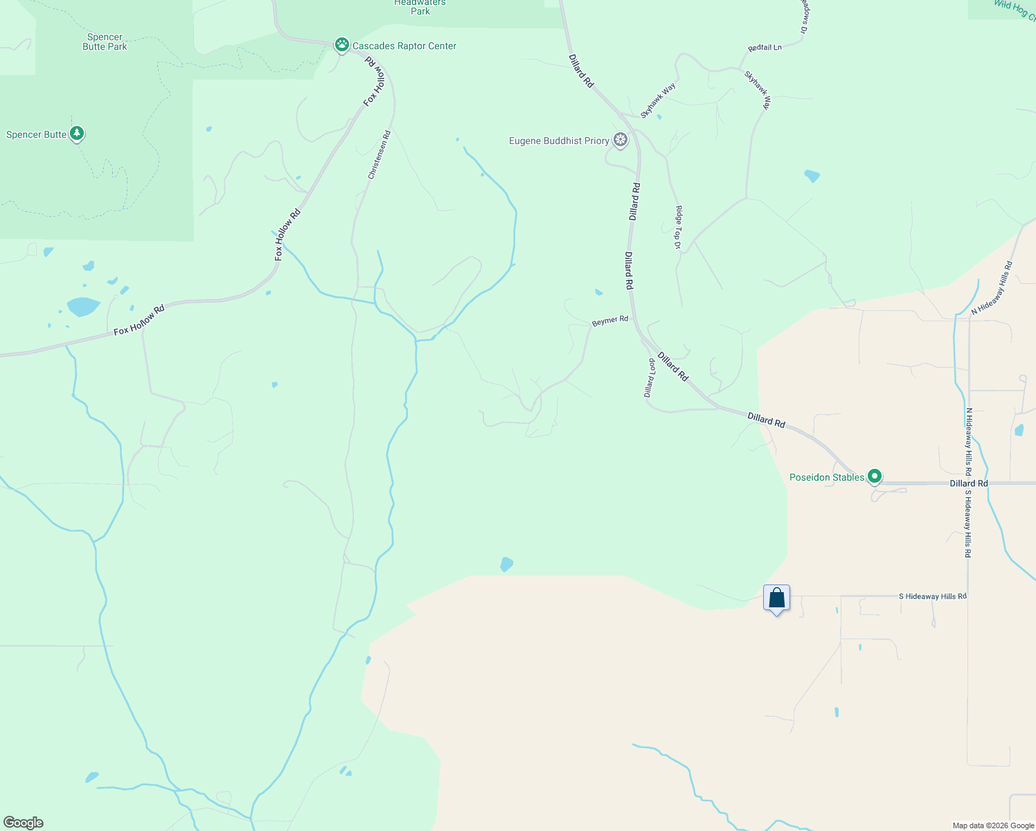 map of restaurants, bars, coffee shops, grocery stores, and more near 32401 Beymer Road in Eugene